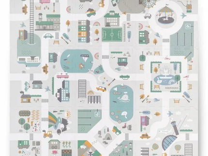 Salteluta de joaca interactiva 105 x 105 cm Nukido Town 738000 - Bebeboo - Totul pentru copii. Jucării, Hăinuțe, Perne, Mobilier, Textile