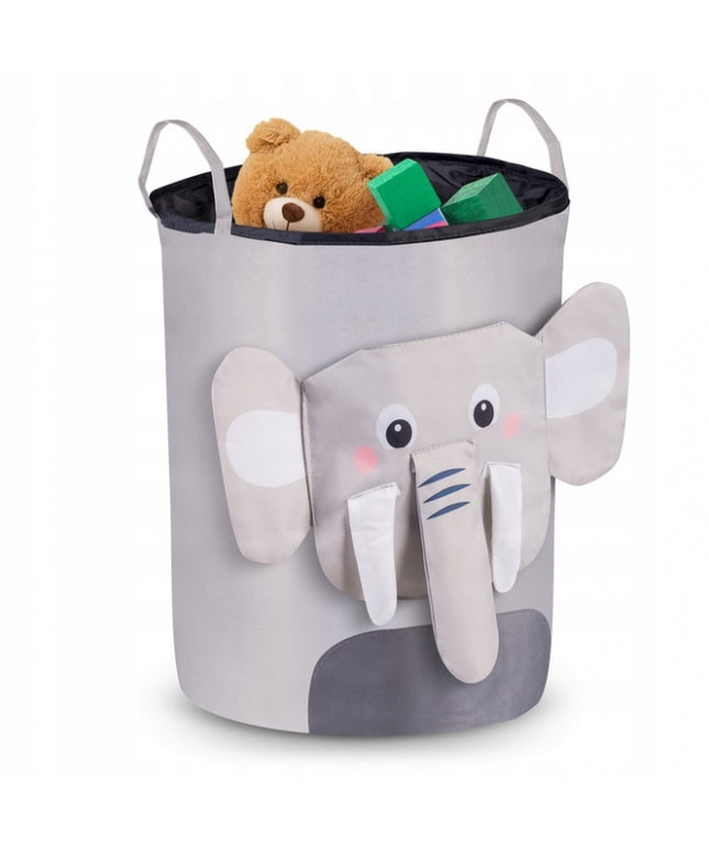 Cos mare pentru depozitarea jucariilor Nukido - Elefant gri