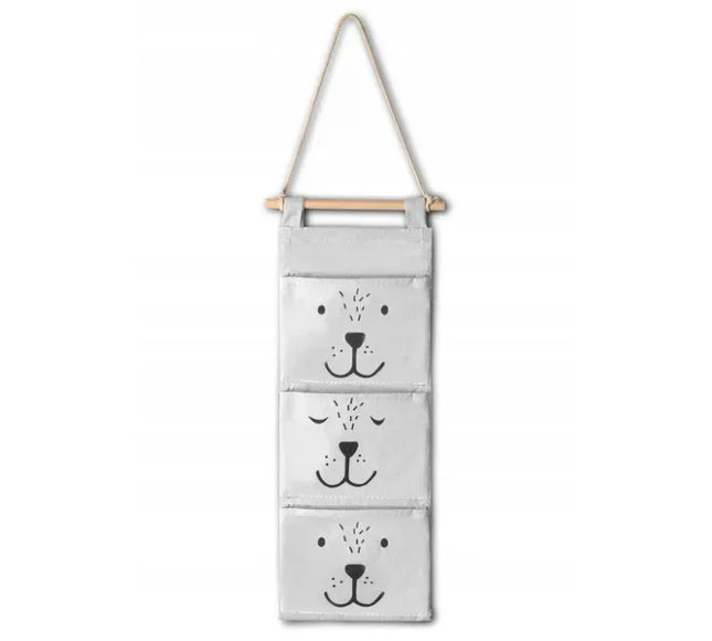 Organizator textil de perete cu 3 compartimente Nukido NK-403 - Gri - Bebeboo - Totul pentru copii. Jucării, Hăinuțe, Perne, Mobilier, Textile