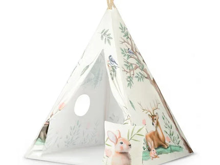 Cort de joaca pentru copii cu o pernita Nukido 114 x 114 x 165 cm - Bej - Bebeboo - Totul pentru copii. Jucării, Hăinuțe, Perne, Mobilier, Textile