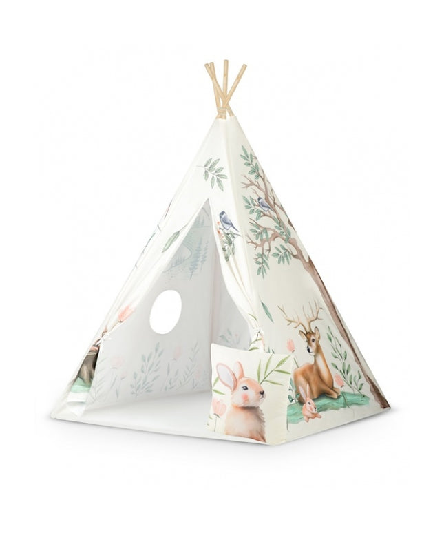 Cort de joaca pentru copii cu o pernita Nukido 114 x 114 x 165 cm - Bej