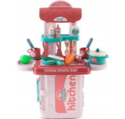 Bucatarie 3 in 1 cu accesorii incluse Ricokids 772900 - Roz - Bebeboo - Totul pentru copii. Jucării, Hăinuțe, Perne, Mobilier, Textile