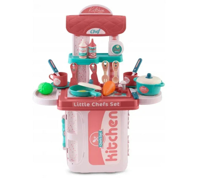 Bucatarie 3 in 1 cu accesorii incluse Ricokids 772900 - Roz - Bebeboo - Totul pentru copii. Jucării, Hăinuțe, Perne, Mobilier, Textile