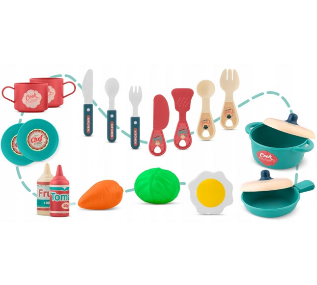 Bucatarie 3 in 1 cu accesorii incluse Ricokids 772900 - Roz