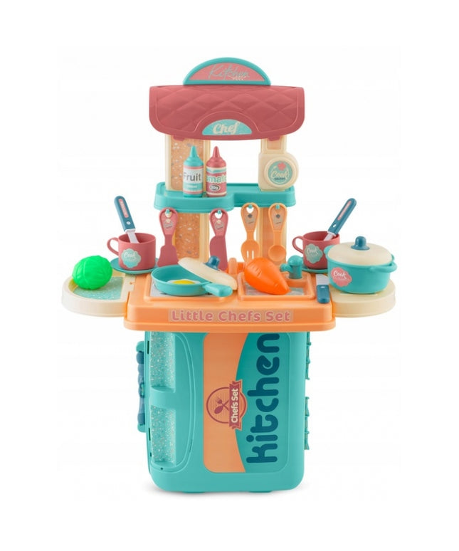 Bucatarie 3 in 1 cu accesorii incluse Ricokids 772901 - Turcoaz