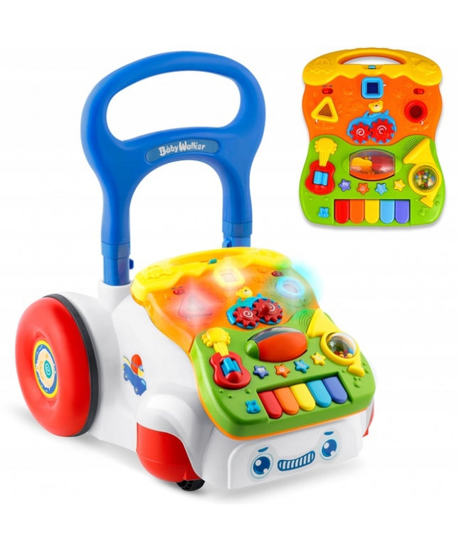 Antemergator 2 in 1 cu diverse activitati si muzica Ricokids RK-744 - Alb