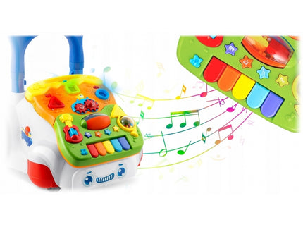 Antemergator 2 in 1 cu diverse activitati si muzica Ricokids RK-744 - Alb
