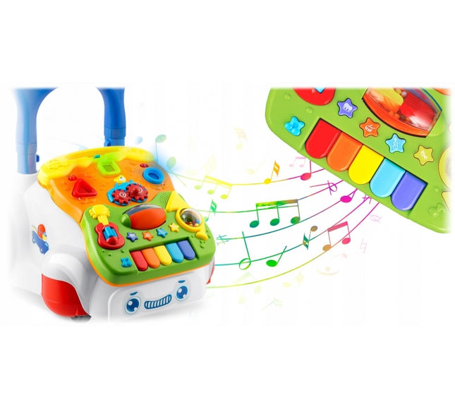Antemergator 2 in 1 cu diverse activitati si muzica Ricokids RK-744 - Alb