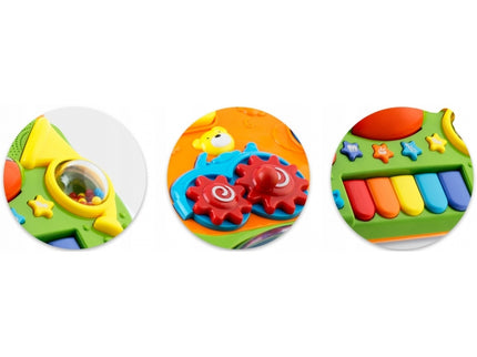 Antemergator 2 in 1 cu diverse activitati si muzica Ricokids RK-744 - Alb