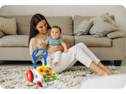 Antemergator 2 in 1 cu diverse activitati si muzica Ricokids RK-744 - Alb