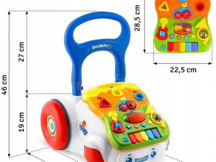 Antemergator 2 in 1 cu diverse activitati si muzica Ricokids RK-744 - Alb