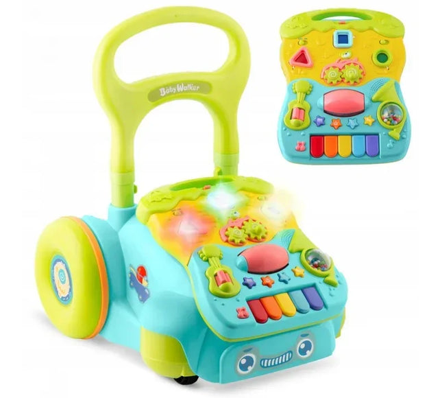 Antemergator 2 in 1 cu diverse activitati si muzica Ricokids RK-744 - Turcoaz - Bebeboo - Totul pentru copii. Jucării, Hăinuțe, Perne, Mobilier, Textile