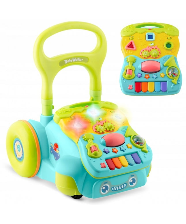 Antemergator 2 in 1 cu diverse activitati si muzica Ricokids RK-744 - Turcoaz