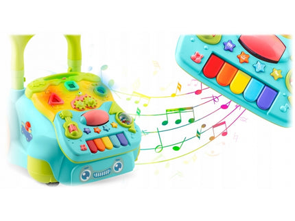 Antemergator 2 in 1 cu diverse activitati si muzica Ricokids RK-744 - Turcoaz