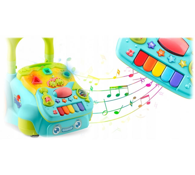 Antemergator 2 in 1 cu diverse activitati si muzica Ricokids RK-744 - Turcoaz