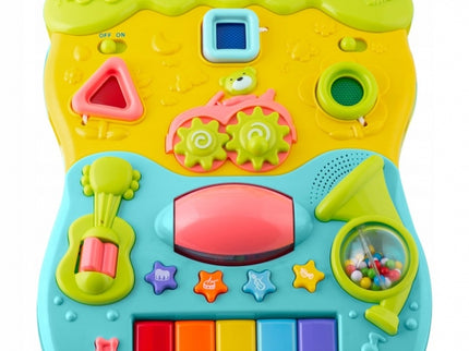 Antemergator 2 in 1 cu diverse activitati si muzica Ricokids RK-744 - Turcoaz