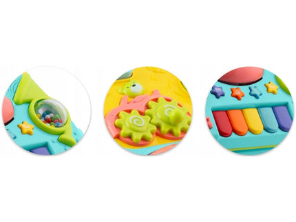 Antemergator 2 in 1 cu diverse activitati si muzica Ricokids RK-744 - Turcoaz