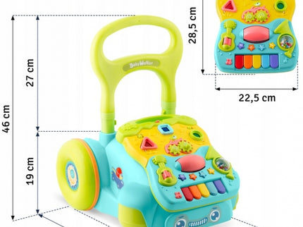 Antemergator 2 in 1 cu diverse activitati si muzica Ricokids RK-744 - Turcoaz