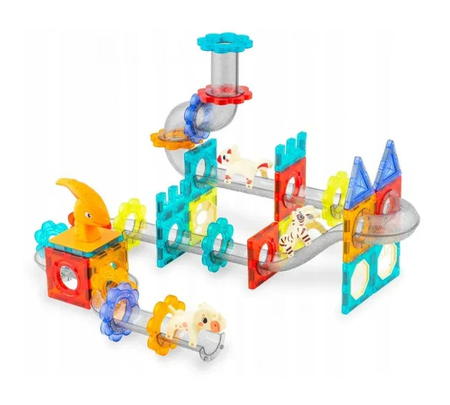 Blocuri magnetice cu tobogan, 153 elemente, Dinozauri Ricokids RK-764 - Bebeboo - Totul pentru copii. Jucării, Hăinuțe, Perne, Mobilier, Textile