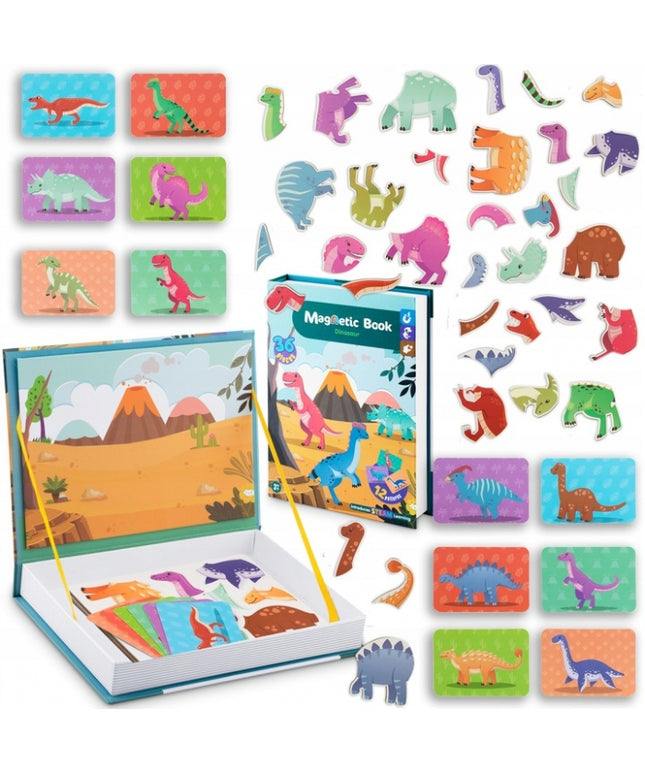 Carte magnetica tip puzzle Lumea Dinozaurilor Ricokids RK-770