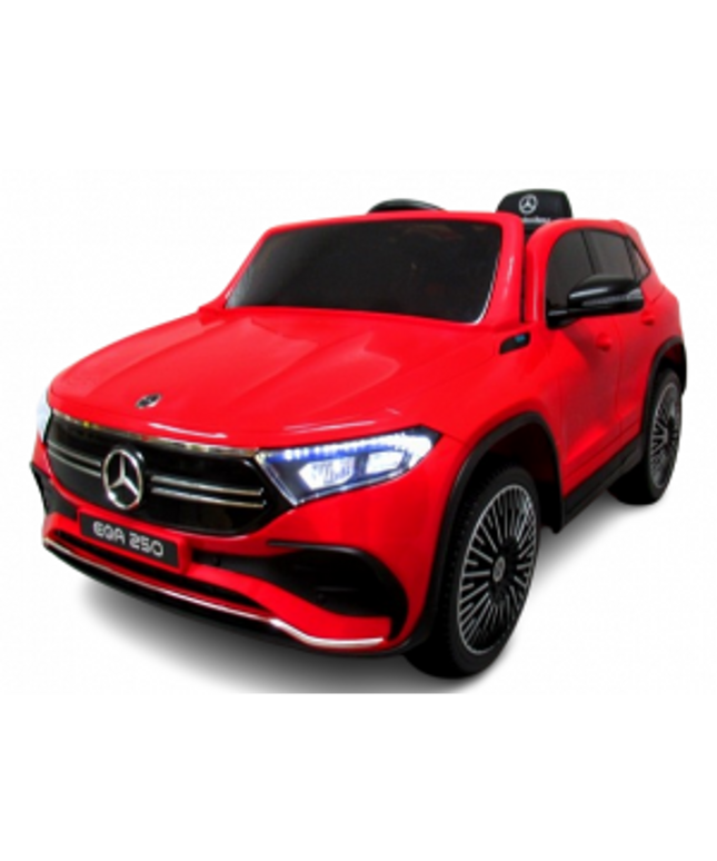 Masinuta electrica cu telecomanda, roti din spuma EVA, scaun din piele ecologica, varsta 1-5 ani, MERCEDES EQA250 - Rosu