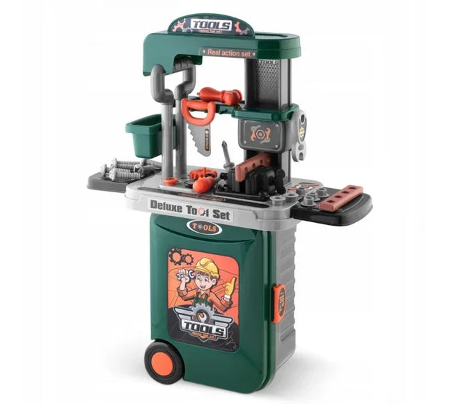 Atelier de lucru 3 in 1 cu unelte pentru copii Ricokids 772300 - Verde - Bebeboo - Totul pentru copii. Jucării, Hăinuțe, Perne, Mobilier, Textile