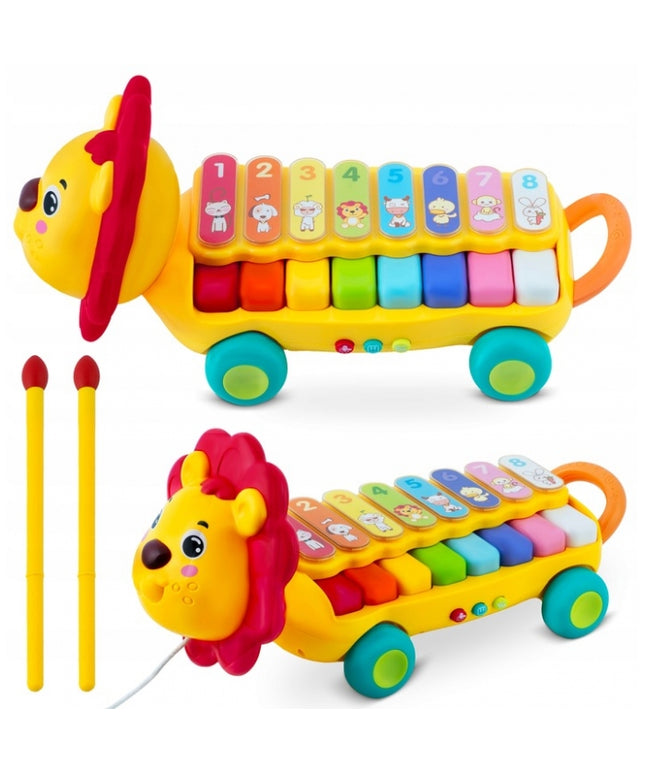 Jucarie interactiva in forma de leu cu pian Ricokids RK-740