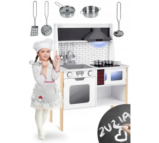 Bucatarie din lemn pentru copii cu sunete si lumini Ricokids RC-846 - Bebeboo - Totul pentru copii. Jucării, Hăinuțe, Perne, Mobilier, Textile