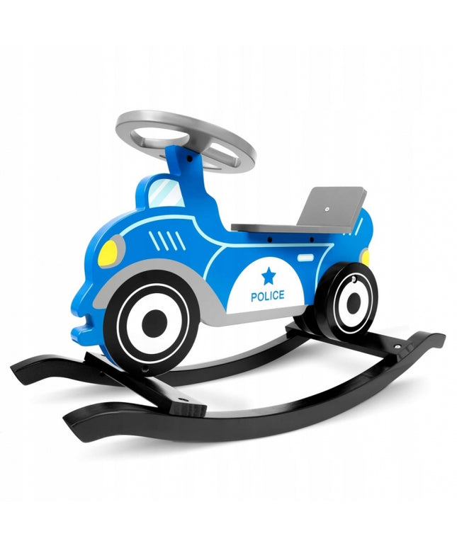 Balansoar masina de politie din lemn Ricokids 785000