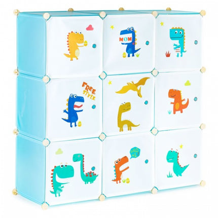 Raft modular cu 9 compartimente pentru camera copilului Ecotoys 09A