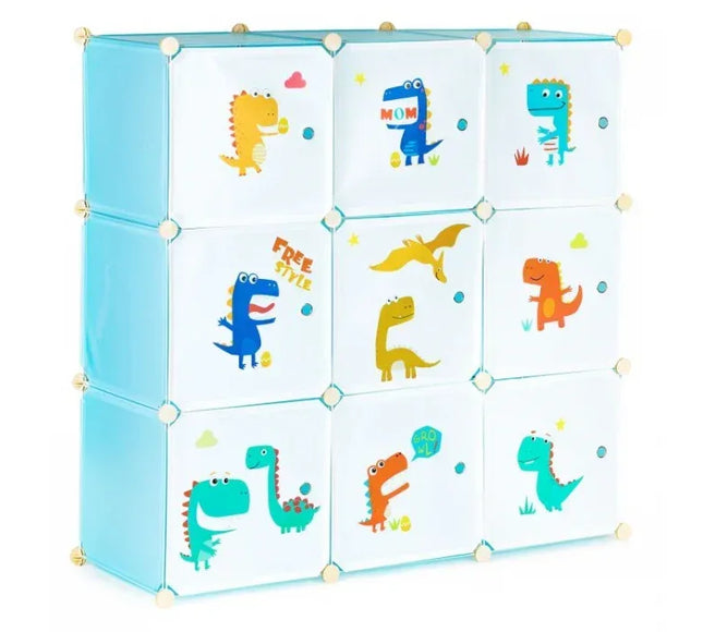 Raft modular cu 9 compartimente pentru camera copilului Ecotoys 09A - Bebeboo - Totul pentru copii. Jucării, Hăinuțe, Perne, Mobilier, Textile