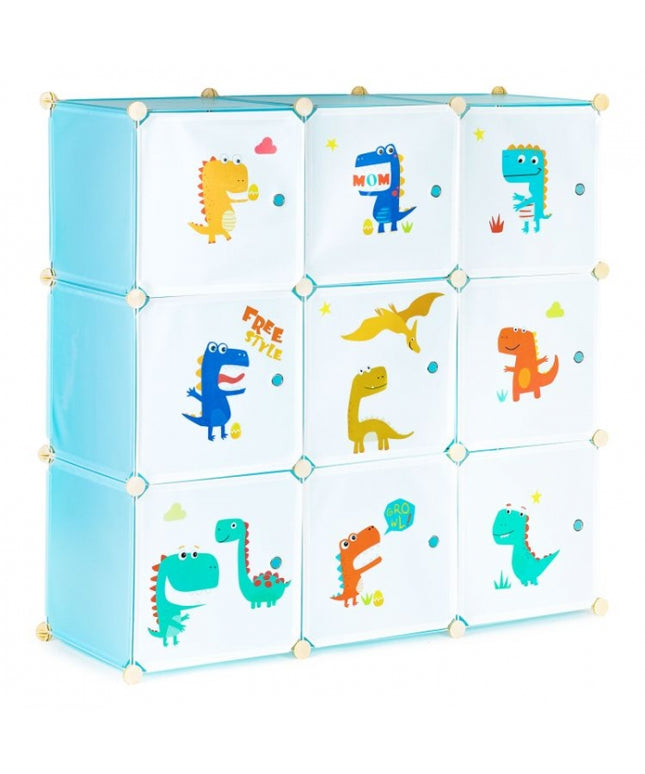 Raft modular cu 9 compartimente pentru camera copilului Ecotoys 09A