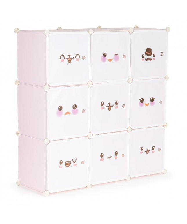 Raft modular cu 9 compartimente pentru camera copilului Ecotoys 09C