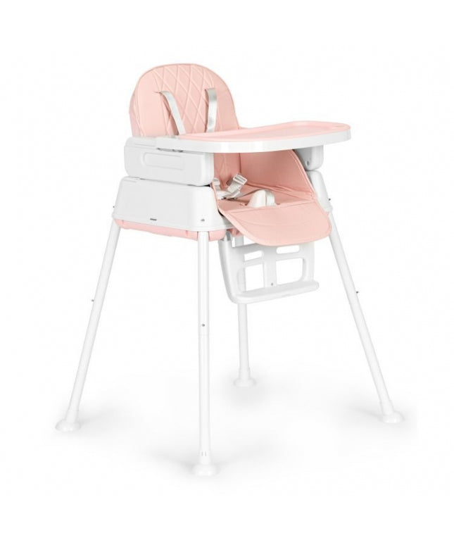 Scaun de masa 3 in 1 pentru copii Ecotoys HA-009 - Roz