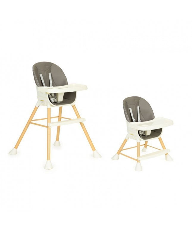 Scaun de masa 2 in 1 pentru copii Ecotoys HA-018 - Gri