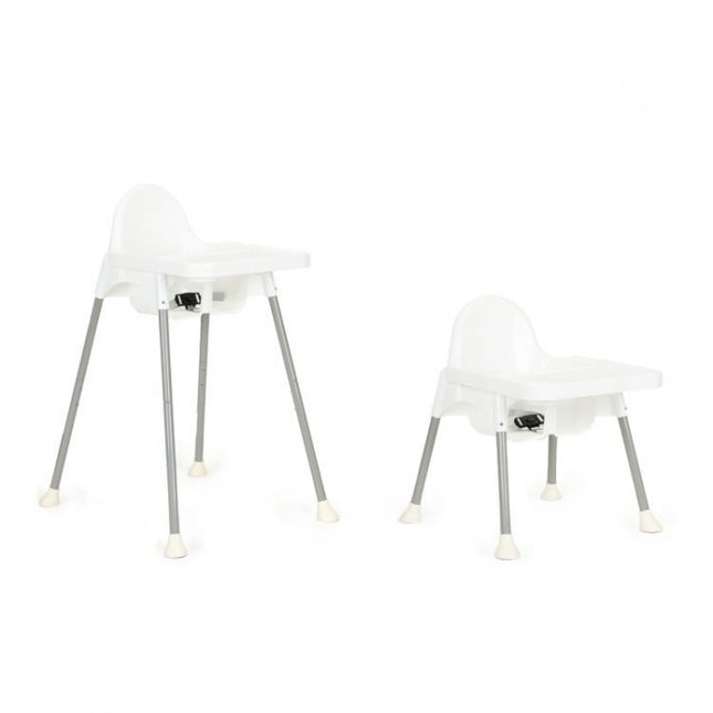 Scaun de masa 2 in 1 pentru copii Ecotoys HA-007 - Alb