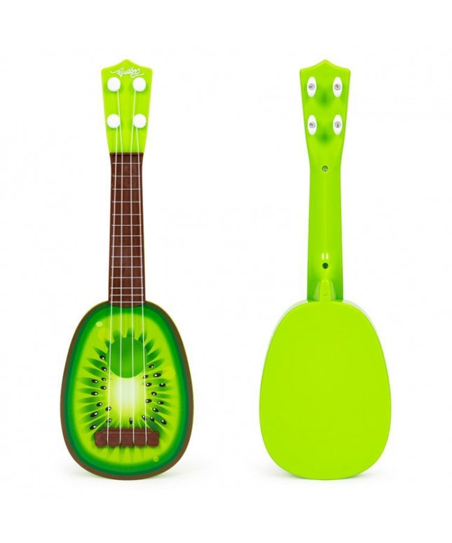 Chitara ukulele pentru copii cu 4 corzi Ecotoys MJ030 - Kiwi