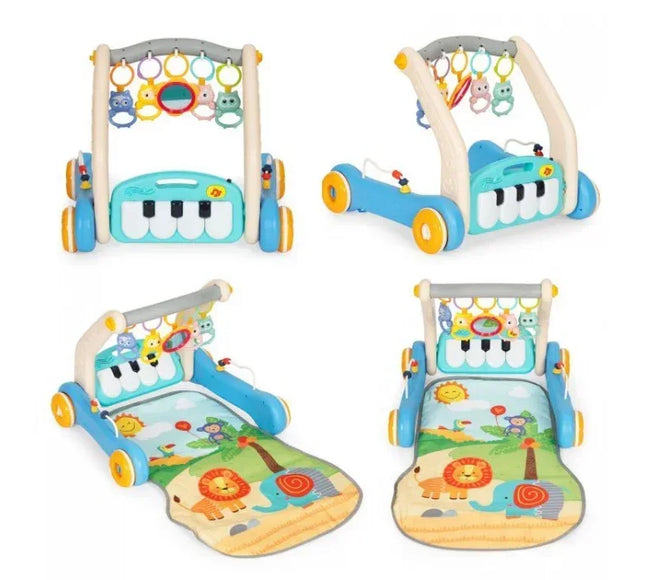 Antemergator educational 2 in 1 cu salteluta de joaca Huanger HE0637 - Bebeboo - Totul pentru copii. Jucării, Hăinuțe, Perne, Mobilier, Textile