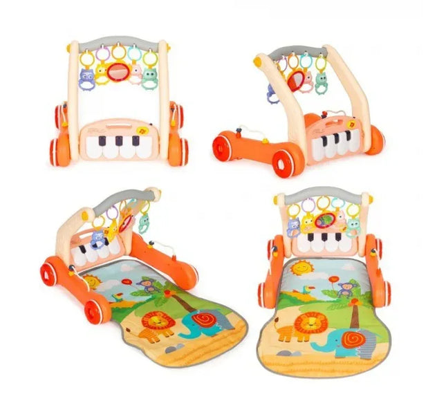 Antemergator educational 2 in 1 cu salteluta de joaca Huanger HE0638 - Bebeboo - Totul pentru copii. Jucării, Hăinuțe, Perne, Mobilier, Textile