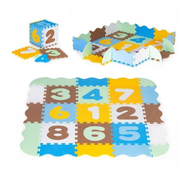 Salteluta de joaca tip puzzle cu pereti, 25 elemente, Ecotoys 3255 - Multicolor - Bebeboo - Totul pentru copii. Jucării, Hăinuțe, Perne, Mobilier, Textile