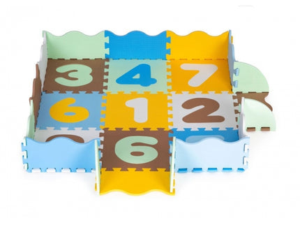 Salteluta de joaca tip puzzle cu pereti, 25 elemente, Ecotoys 3255 - Multicolor