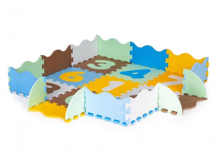 Salteluta de joaca tip puzzle cu pereti, 25 elemente, Ecotoys 3255 - Multicolor