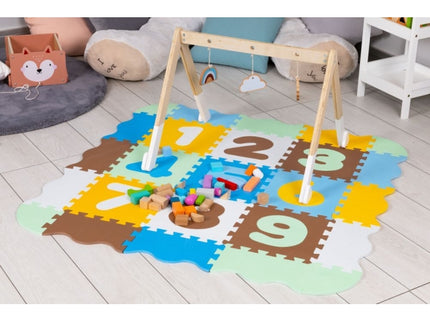 Salteluta de joaca tip puzzle cu pereti, 25 elemente, Ecotoys 3255 - Multicolor