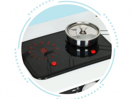 Bucatarie din lemn cu accesorii si LED-uri Ecotoys PLK560