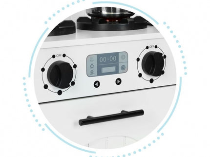 Bucatarie din lemn cu accesorii Ecotoys PLK563 - Alb