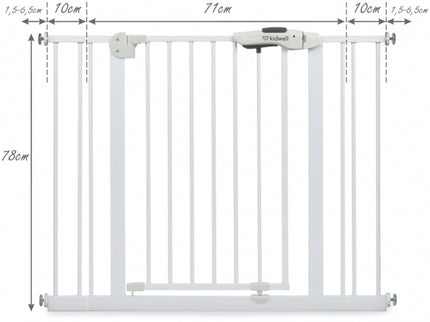 Poarta de siguranta 74-105 cm Kidwell Guarda - Alb