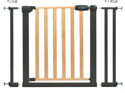 Poarta de siguranta 74-105 cm Kidwell Trasti - Negru