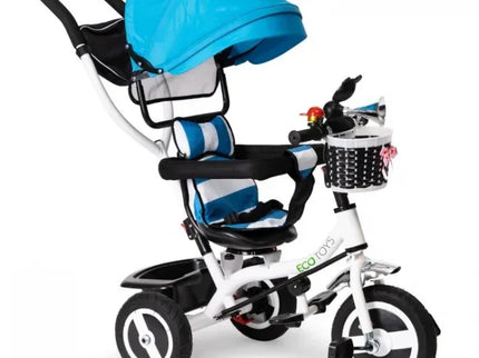 Tricicleta cu sezut rotativ Ecotoys JM-066-9L - Albastra - Bebeboo - Totul pentru copii. Jucării, Hăinuțe, Perne, Mobilier, Textile