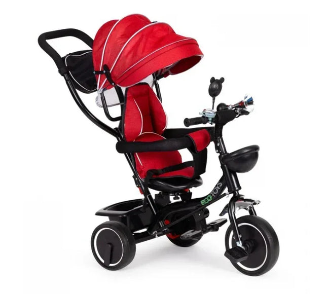 Tricicleta cu sezut rotativ Ecotoys JM-066-9 - Rosu - Bebeboo - Totul pentru copii. Jucării, Hăinuțe, Perne, Mobilier, Textile