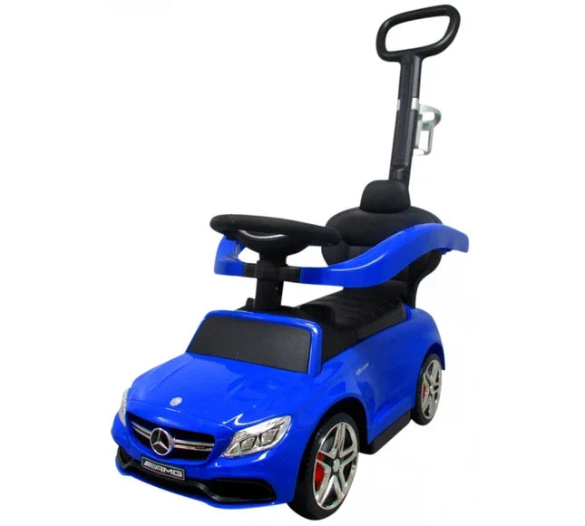 Masinuta de impins Mercedes C63 AMG R-Sport - Albastru - Bebeboo - Totul pentru copii. Jucării, Hăinuțe, Perne, Mobilier, Textile
